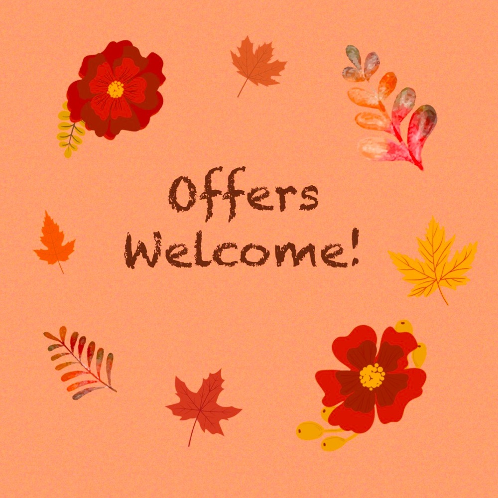 Offers Welcome! ☀️